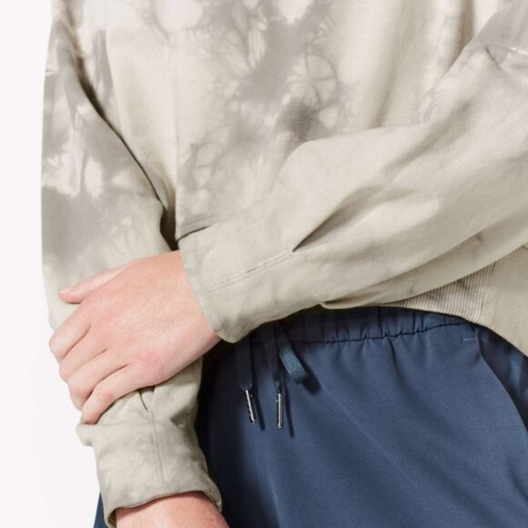 Lululemon Its A Wash Long Sleeve *Shibori Shibori Dove Grey Cement Grey - Picture 4 of 9